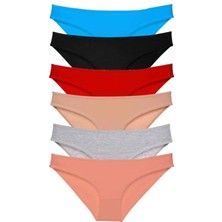 Modanı Seç 6 Adet Süper Eko Set Likralı Kadın Slip Külot Renk 1