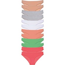 Modanı Seç 12 Adet Süper Eko Set Likralı Kadın Slip Külot Set 6