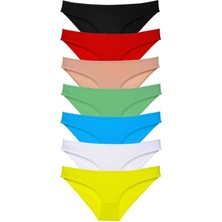 Modanı Seç 7 Adet Süper Eko Set Likralı Kadın Slip Külot Çok Renkli