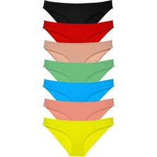 Modanı Seç 7 Adet Süper Eko Set Likralı Kadın Slip Külot Çok Renkli