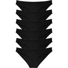 Modanı Seç 6 Adet Süper Eko Set Likralı Kadın Slip Külot Siyah