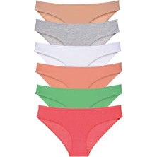 Modanı Seç 6 Adet Süper Eko Set Likralı Kadın Slip Külot Renk 6