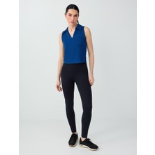 Jimmy Key Siyah Dar Kesim Yüksek Bel Dar Paça Basic Örme Tayt