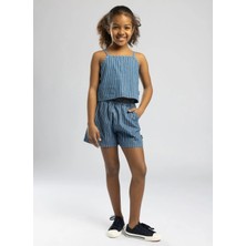 Lee Cooper Mavi Kız Çocuk Çizgili Bluz 262 Lcg 142001 Adees Denım
