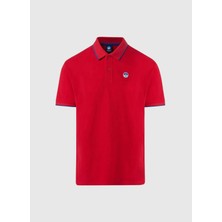 North Sails Kırmızı Erkek Regular Fit Logo Baskılı T-Shirt NS0000692452