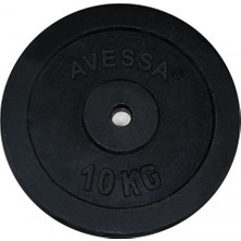 Avessa 10 Kg Siyah Döküm Plaka Uzun Ömürlü Ağırlık Vücut Geliştirme ve Fitness İçin Uygun