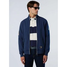 North Sails Lacivert Erkek Fermuarlı Regular Fit Nakışlı Sweatshirt NS0000691126