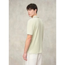 Blauer Yeşil Erkek Regular Fit Yazı Baskılı Polo T-Shirt 26SBLUT02295-60I Parkson