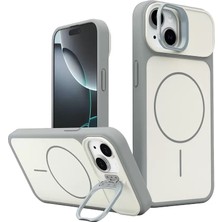 Zenvia Mey Ithalat®   iPhone 14 Pale Magsafe Standlı Kapak - Beyaz