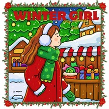 M&H Coloring Winter Girl - 21 x 21 cm Boyama Kitabı, Çocuk ve Yetişkinler İçin Türkiye Menşeli