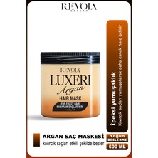 Revola Expert Revola Luxeri Argan Saç Maskesi, Kıvırcık Saçları Yumuşatır, Derinlemesine Nemlendirir ve Kabarmayı AZALTIR500 ml