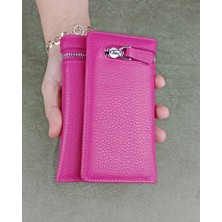 Edo Bag Wallet Hakiki Deri Parlak Çıtçıtlı Kadın Cüzdan