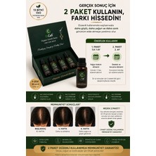 Gcell Organic Growth Factor Saç Güçlendirici Serum (4'lü Set) | Saç Dökülmesine Karşı Doğal Bakım | Saç Çıkarma Destek | 13 Bitkisel Özlü
