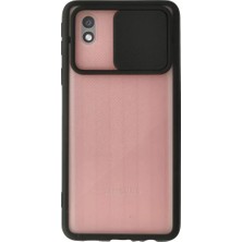 Uslucan Alışveriş Samsung Galaxy A01 Core Kılıf Palm Buzlu Kamera Sürgülü Silikon - Siyah