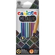 Aslanoğlu Store Mey Ithalat® Carioca 12 Renk Metalik Kuru Boya Seti
