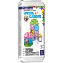 Sinerjim Magna Tiles Bahçe Seti Manyetik Bloklar Seyahat Boy 24 Parça