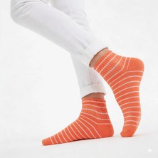 The Huez 3 Çift Çizgili Kadın Çorabı,pamuklu-Nefes Alabilen,terletmez Yumuşak Patik Çorap