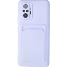 Prativas Newface Redmi Note 10 Kılıf Kelvin Kartvizitli Silikon - Lila