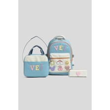 Veibag Ember İlkokul, Ortaokul Çanta Seti - Beslenme Çantalı ve Kalemlikli 3'lü Set - Su İtici Kumaş