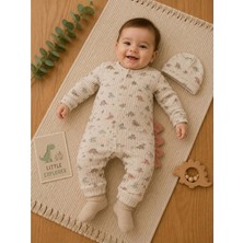 Gültekin Bebe Bubbless Dinazor Fermuarlı Erkek Tulum 3-9 Aylık -BA3001180 - Açık Kahve