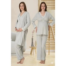 Modadua Effortt 3054 Sabahlıklı Lohusa Pijama Takımı