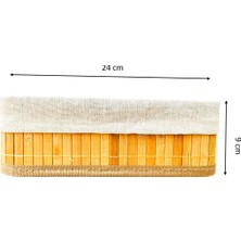 Bitki Tasarımı Düzenleyici Bambu Mutfak Banyo Salon Katlanır Sepet