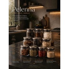 Pelenna 10 Adet Vakumlu Metal Kapaklı Cam Kavanoz Seti (4 AD.250 Ml+3 AD.500 Ml.+3 AD.750 Ml.))