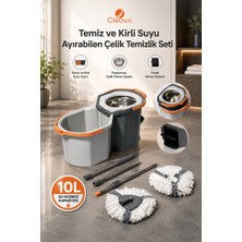 Cleova-Duoclean Temiz ve Kirli Suyu Ayırabilen Çelik Temizlik Seti