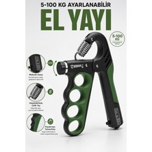 Thundara Pro 100 kg Ayarlanabilir El Yayı Mekanik Sayaçlı Kaydırmaz Tutma Kollu Kol Güçlendirme Direnç Aleti