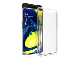 ZM Store Galaxy A80 Uyumlu Kılıf Süper Silikon Yumuşak Şeffaf Kapak
