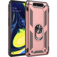 ZM Store Galaxy A80 Uyumlu Kılıf Vega Tank Yüzüklü Standlı Kapak