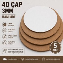 Kutula32 40 Çap Ham Mdfpasta Altlığı (5 Adet)