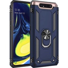 ZM Store Galaxy A80 Uyumlu Kılıf Vega Tank Yüzüklü Standlı Kapak
