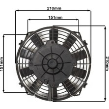 Star Motor Company 8 Inç 120 Wat 12 Volt Üfleyici Axıel Fan