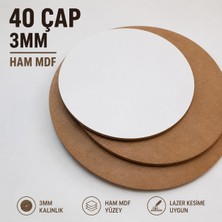 Kutula32 40 Çap Ham Mdf Pasta Altlığı (1 Adet)