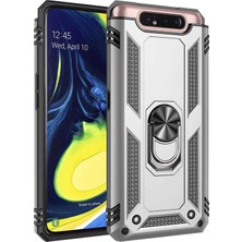 ZM Store Galaxy A80 Uyumlu Kılıf Vega Tank Yüzüklü Standlı Kapak