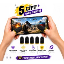 Vwin Oyun Eldiveni Fiber Oyuncu Eldiveni Parmak Ucu Parmaklık Mobil Oyun Pubg... 5 Çift