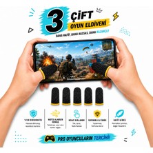 Vwin Oyun Eldiveni Fiber Oyuncu Eldiveni Başparmak Ucu Parmaklık Mobil Oyun Pubg (3 Çift)