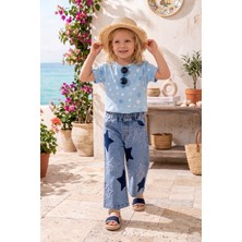 Babymod Yıldız Işlemeli Denim Kız Çocuk Kot Pantolon