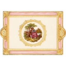 L&m 241/GJR-3 Gül Ağacı Pembe Tepsi 40X26 cm