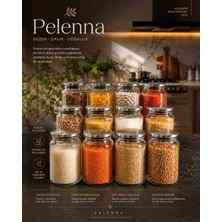 Pelenna 12 Adet 800 Ml. Vakumlu Metal Kapaklı Cam Kavanoz Baharatlık,şekerlik