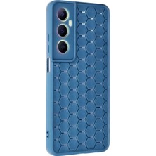 Mudanis Realme C65 Kılıf Petek Silikon Kapak - Mavi