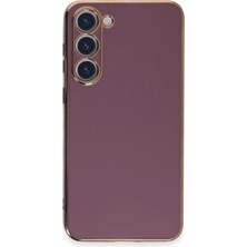 Mudanis Samsung Galaxy S23 Kılıf Volet Silikon - Mor