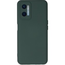 Mudanis Oppo A96 Kılıf Nano Içi Kadife Silikon - Koyu Yeşil