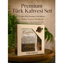 Tarihi Kadıköy Kahvesi Premium Türk Kahvesi Yanında Cevze Hediyeli 100GR X3 Orta Kavrulmuş Taş Değirmende Öğütülmüş