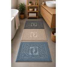 Mela Home 3'lü Ayak Havlusu-Ayak Paspası 50*70 cm 3 Adet - Banyo - Misafir -Çeyizlik %100 Pamuk