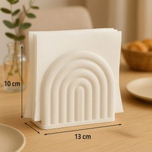 Zulya Minimal Mermer Desenli Dekoratif Plastik Peçetelik – 12×10×5 cm