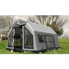 Farri Outdoor Marına Şişme Çadır Gümüş Gri | 7 M² | 4-6 Kişilik | All-Season Kamp Çadırı