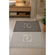 Mela Home 2'li Ayak Havlusu-Ayak Paspası 50*70 cm 2 Adet - Banyo - Misafir -Çeyizlik %100 Pamuk