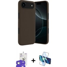 Marsilyan™- iPhone 17 Air Kılıf Kozmos Yansıma Özel Seri - Siyah 3D Antistatik Seramik Nano Ekran Koruyucu + Bilvis Titan Kamera Lens - Gs